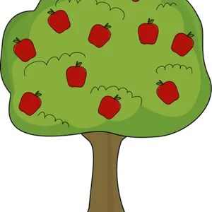 Apple Tree Cartoon Illustration PNG Image