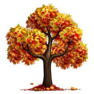 Apple Tree In Autumn Png Adt6 PNG Image