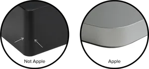 Applevs Non Apple Mouse Design PNG Image