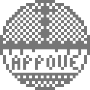 Approved Stamp Pixel Art PNG Image