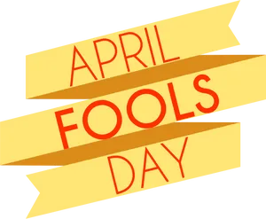 April Fools Day Banner Graphic PNG Image