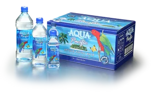 Aqua Pacific Bottled Water Pack PNG Image