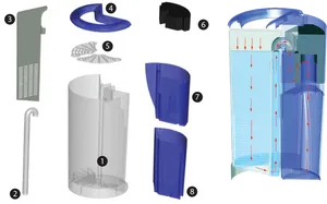 Aquarium Filter Exploded View Diagram PNG Image