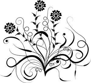 Arabesque Floral Design Graphic PNG Image