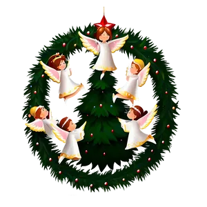 Arbol De Navidad With Angels Png 06122024 PNG Image