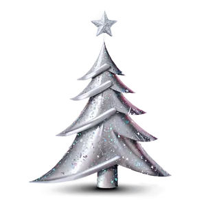 Arbol De Navidad With Silver Glitter Png 06122024 PNG Image