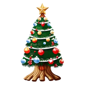 Arbol De Navidad With Wooden Ornaments Png Tpm PNG Image