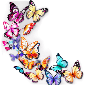 Arc of Butterflies PNG lea PNG with transparent background