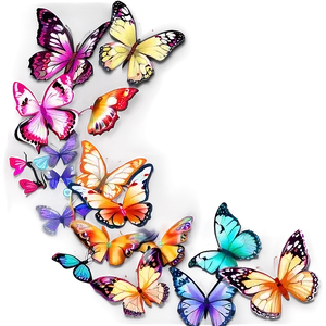 Arc Of Butterflies Png Lea PNG Image