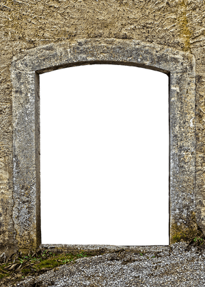 Arched Stone Doorway Texture PNG