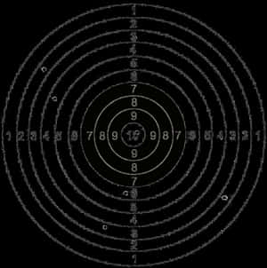 Archery Target Black Background PNG image with transparent background