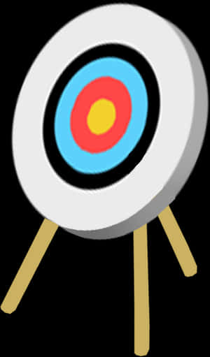 Archery Target Stand Illustration PNG image with transparent background