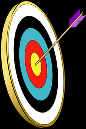 Archery Targetwith Arrow PNG image with transparent background