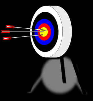 Archery Targetwith Arrows PNG image with transparent background