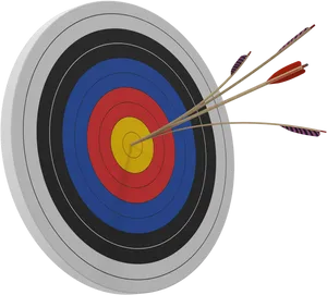 Archery Targetwith Arrows PNG Image