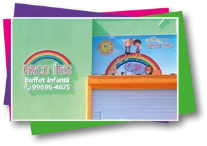 Arco Iris Buffet Infantil Advertisement PNG Image