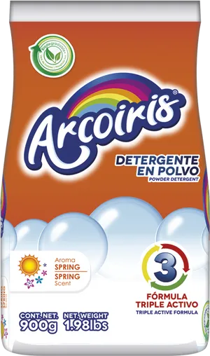 Arcoiris Detergent Powder Packaging PNG Image