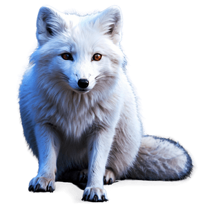 Arctic Fox Digital Painting PNG 06232024 PNG image with transparent background