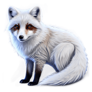 Arctic Fox Digital Painting PNG 06232024 PNG