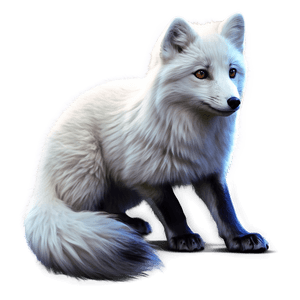 Arctic Fox Digital Painting PNG ngu18 PNG image with transparent background