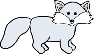 Arctic Fox Illustration.png PNG Image