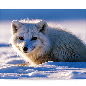 Arctic Fox in Arctic Tundra PNG ctn90 PNG