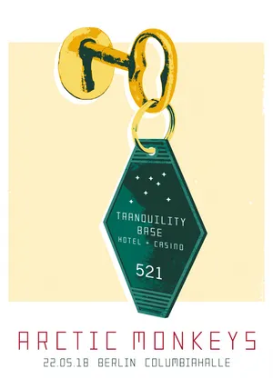 Arctic Monkeys Tranquility Base Hotel Key Poster PNG Image