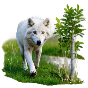 Arctic Wolf Roaming Png Ahs PNG Image