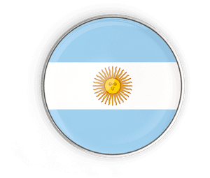 Round Button With Metal Frame - Argentina Flag Circle Png, Transparent Png PNG image with transparent background
