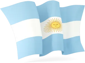 Argentinian Flag Waving PNG Image