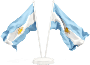 Two Waving Flags - Waving Argentina Flag Png, Transparent Png PNG image with transparent background