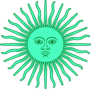 Argentinian Sun Symbol Illustration PNG Image