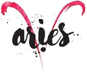 Aries Zodiac Sign Artistic Design PNG Image