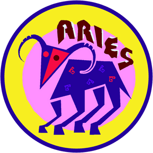 Aries Zodiac Sign Artwork PNG with transparent background
