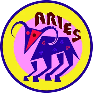 Aries Zodiac Sign Artwork PNG Image