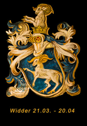 Aries Zodiac Sign Crest PNG with transparent background