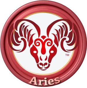 Aries Zodiac Symbol Art PNG Image