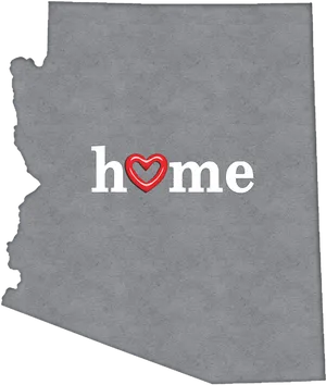 Arizona Home Love Outline PNG Image