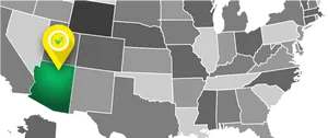 Arizona Location Map Pin PNG Image