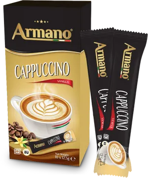 Armano Vanilla Cappuccino Packaging PNG Image