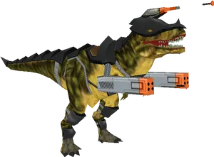 Armed Tyrannosaurus Rex3 D Model PNG Image