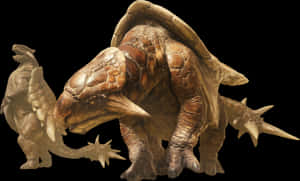 Armored Turtle Creature PNG image with transparent background