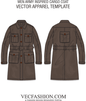 Transparent Vest Clipart - Jacket Flat Sketch For Men, HD Png Download PNG image with transparent background