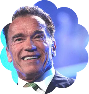 Arnold Schwarzenegger Smiling Portrait PNG Image