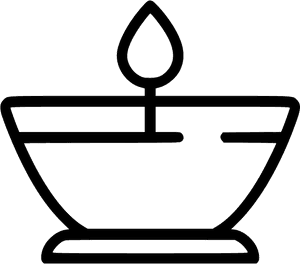 Aromatherapy Candle Line Art PNG image with transparent background