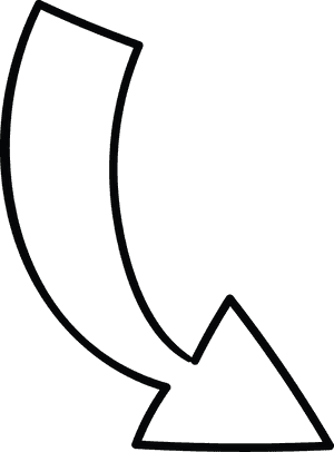 Arrow Down Curve Doodle , Png Download - Curved Doodle Transparent Background Arrow, Png Download PNG image with transparent background
