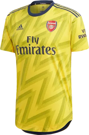 Arsenal Adidas Yellow Away Jersey PNG Image