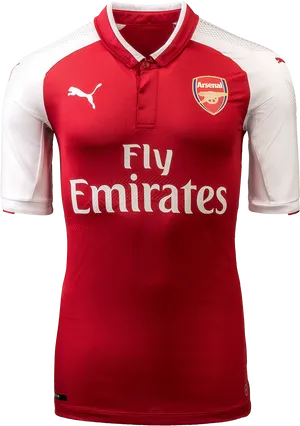 Arsenal Home Kit Redand White PNG Image