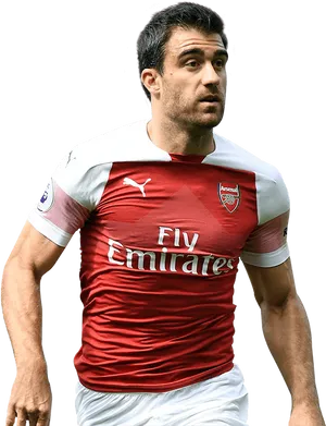 Arsenal Player Action Pose PNG Image