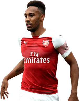 Arsenal Playerin Red Kit PNG Image